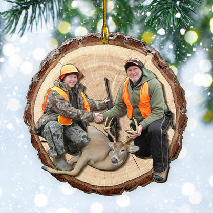 Custom Hunting 2-Layer Wood Ornament