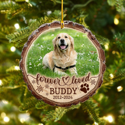 Custom Dog Memorial Wood Ornament