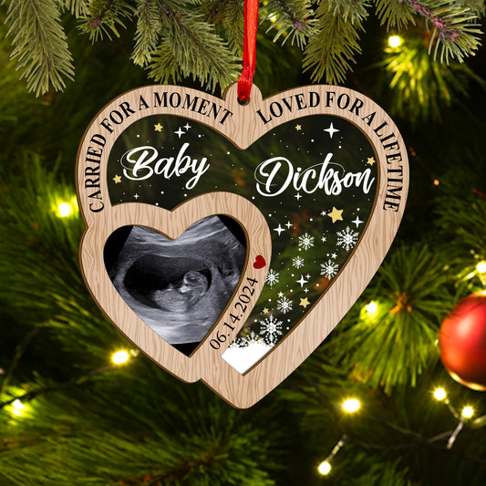 Custom Miscarriage Photo Wood and Acrylic Ornament