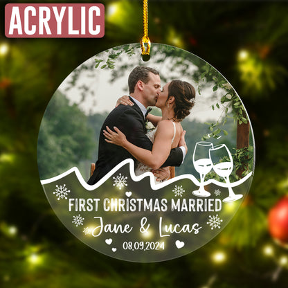 Custom Wedding Photo Ornament