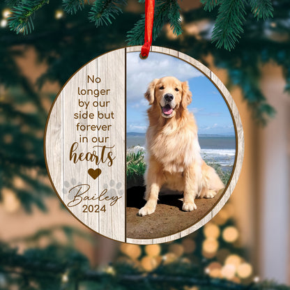 Custom Photo Memorial Dog Wood and Acrylic Ornament