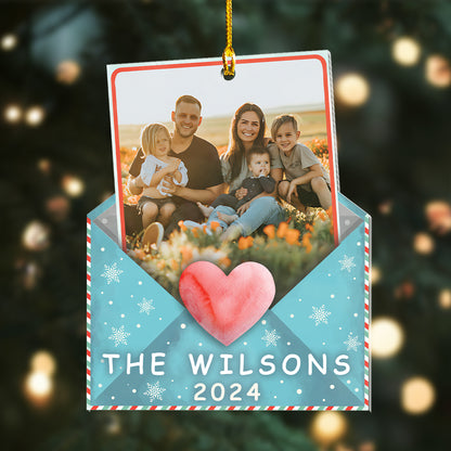 Custom Letter Family Photo Ornament