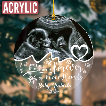 Custom Miscarriage Baby Ultrasound Photo Ornament