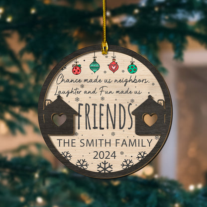 Custom Neighbor 2-Layer Wood Ornament