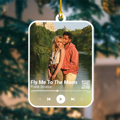 Custom Photo Music Player QR Ornament