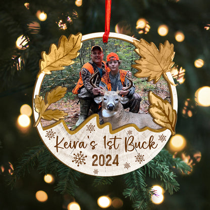 Custom Hunting Photo Wood and Acrylic Ornament