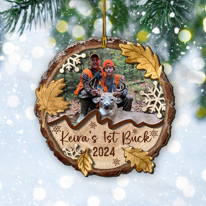 Custom Hunting Photo 2-Layer Wood Ornament