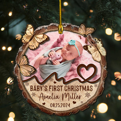 Custom Baby Photo 2-Layer Wood Ornament