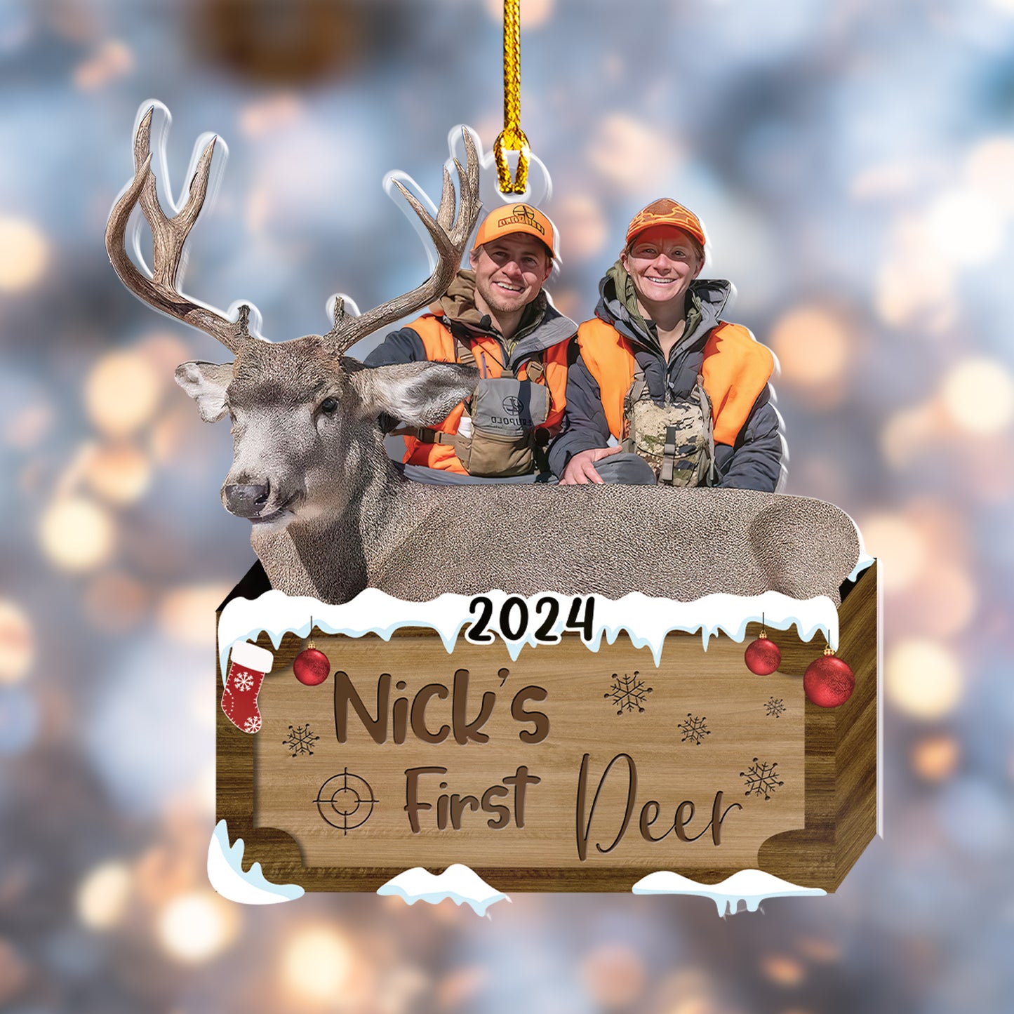 Custom Photo Hunting Ornament