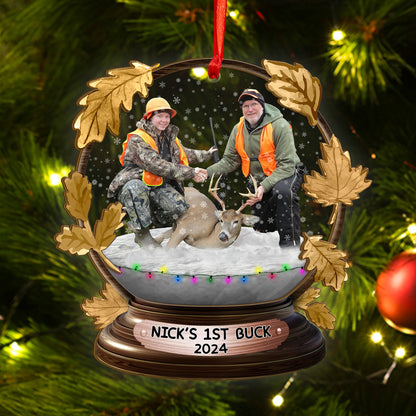 Custom Hunting Photo Wood and Acrylic Ornament