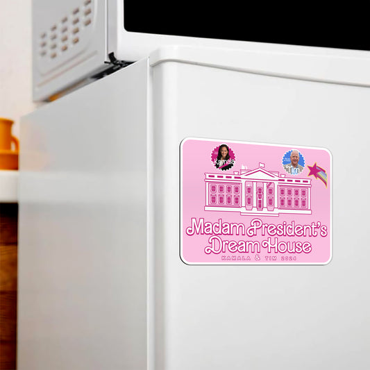 Madam President's Dream House Kamala & Tim 2024 Barbie Magnet