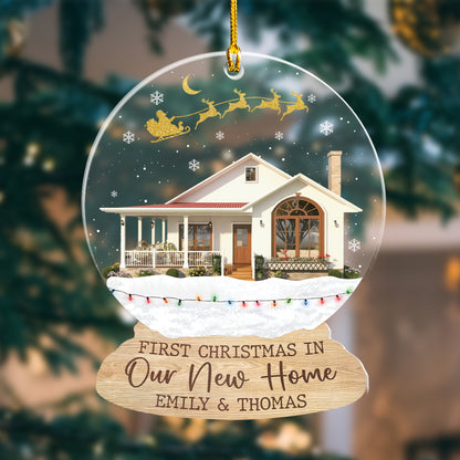 Custom New Home Photo Acrylic Ornament