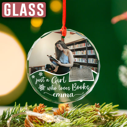 Custom Photo Book Lover Ornament