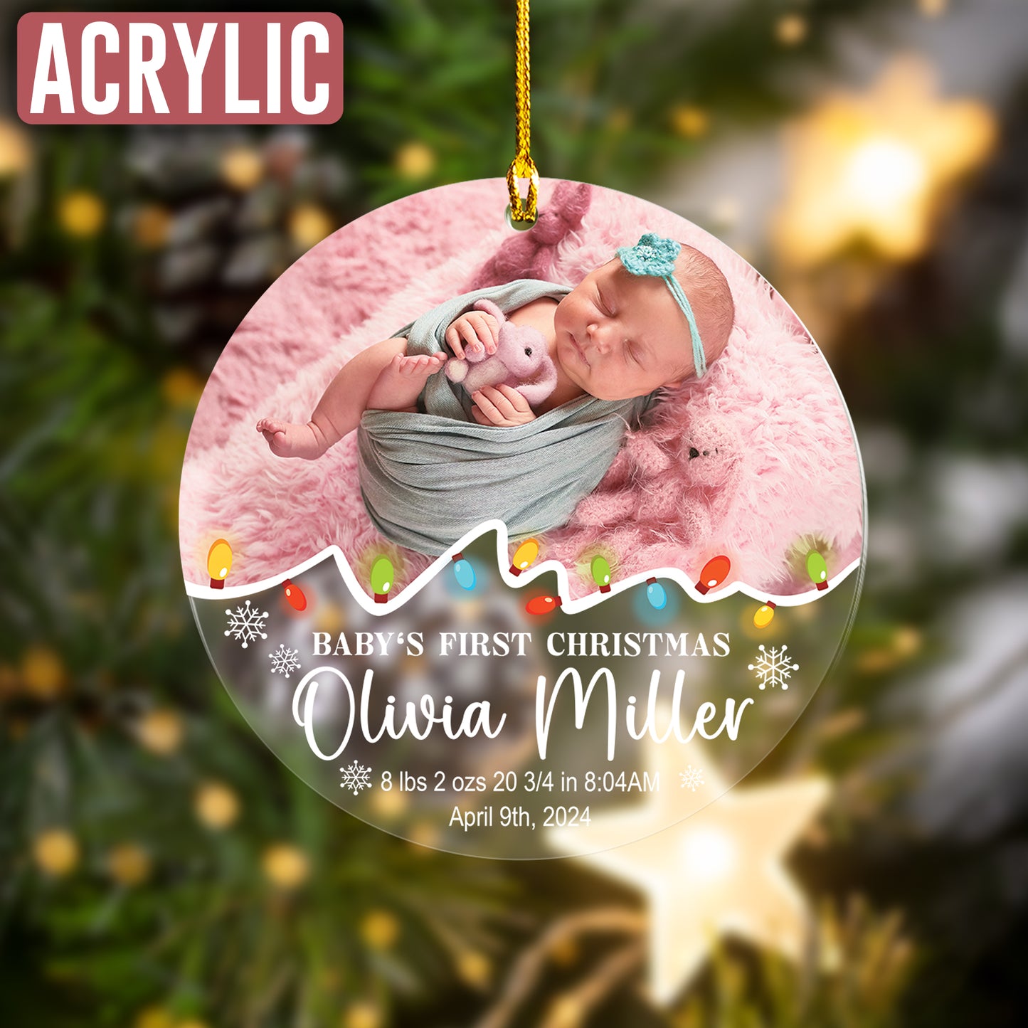 Custom Baby Photo Ornament