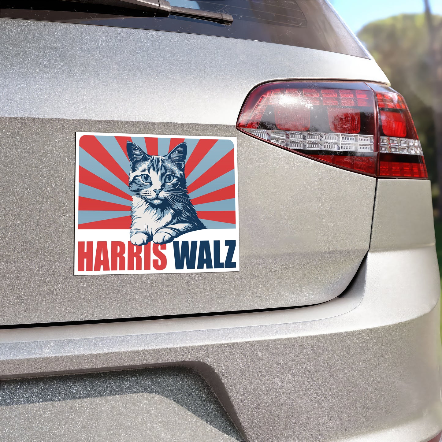 Harris Walz Cat Magnet