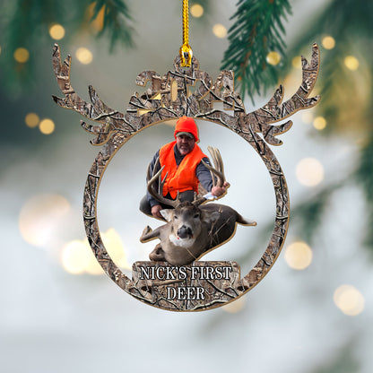 Custom Hunting Photo Wood Ornament