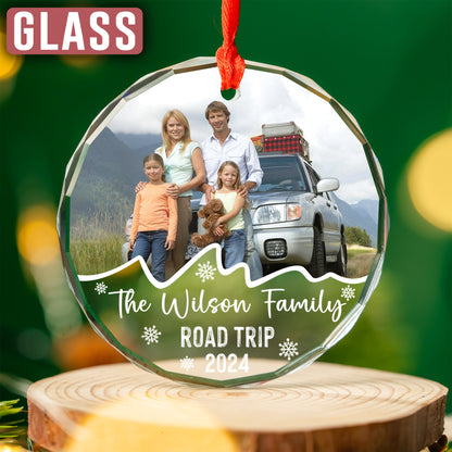 Custom Family Photo Road Trip Ornament