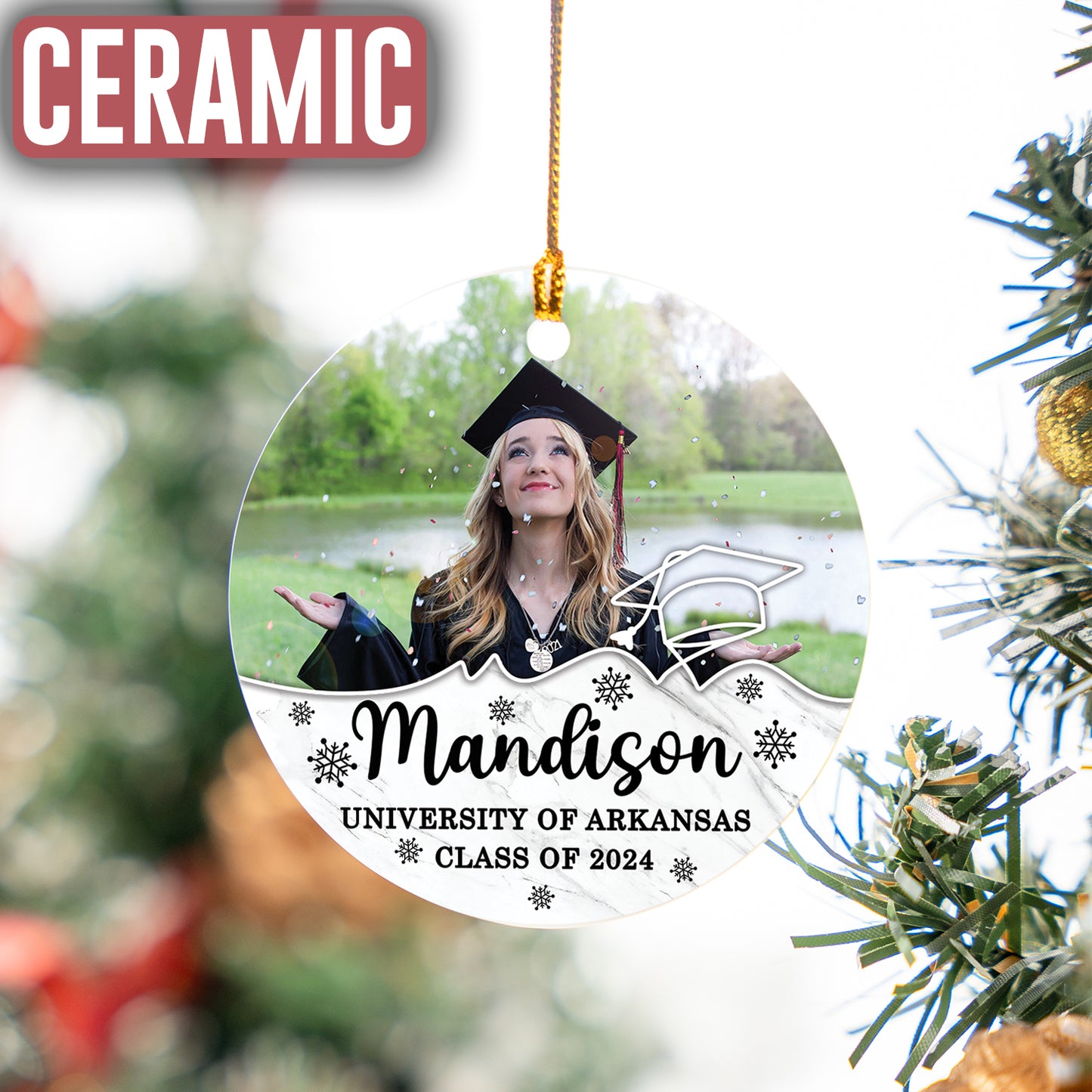 Custom Graduation Photo Ornament