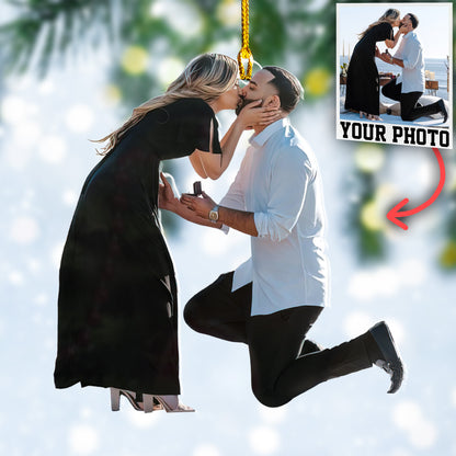 Custom Couple Photo Ornament