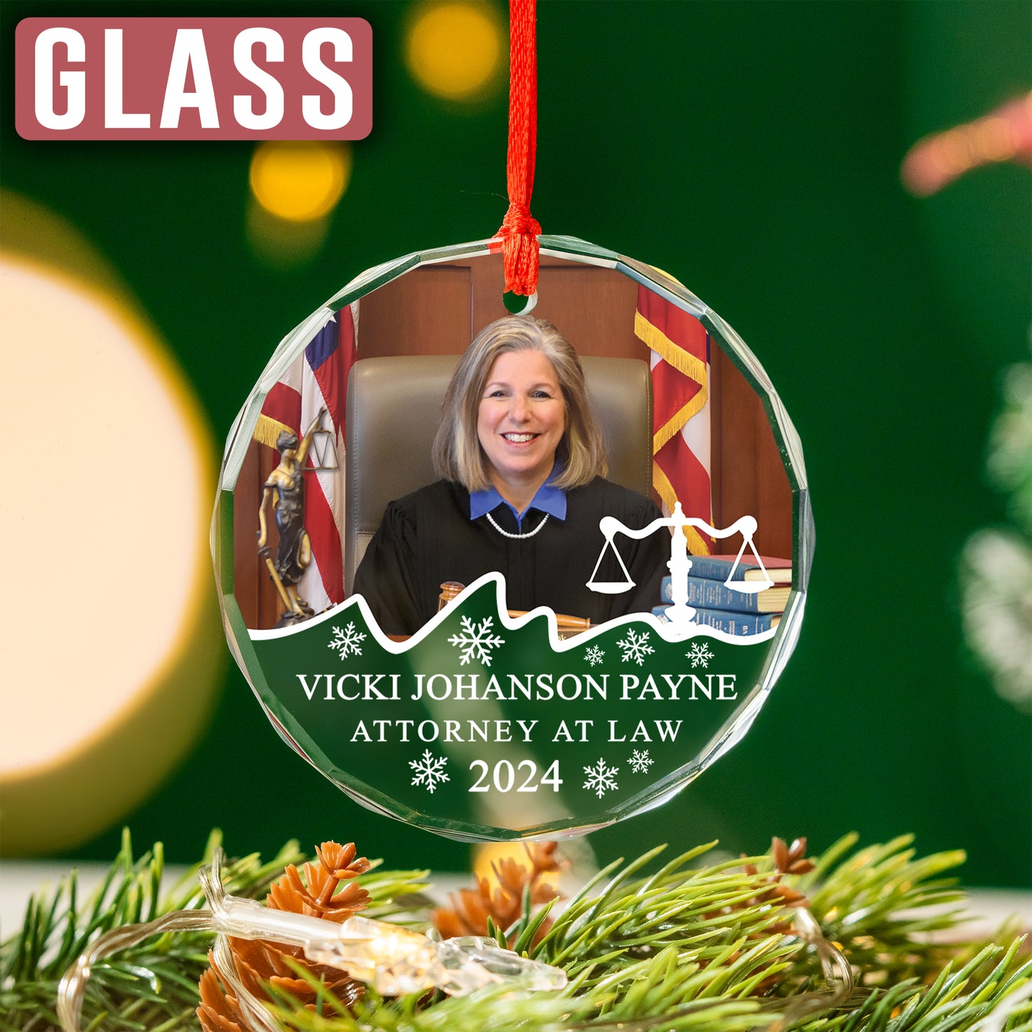 Custom Attorney Photo Ornament