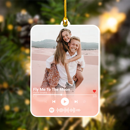 Custom Song Photo Ornament