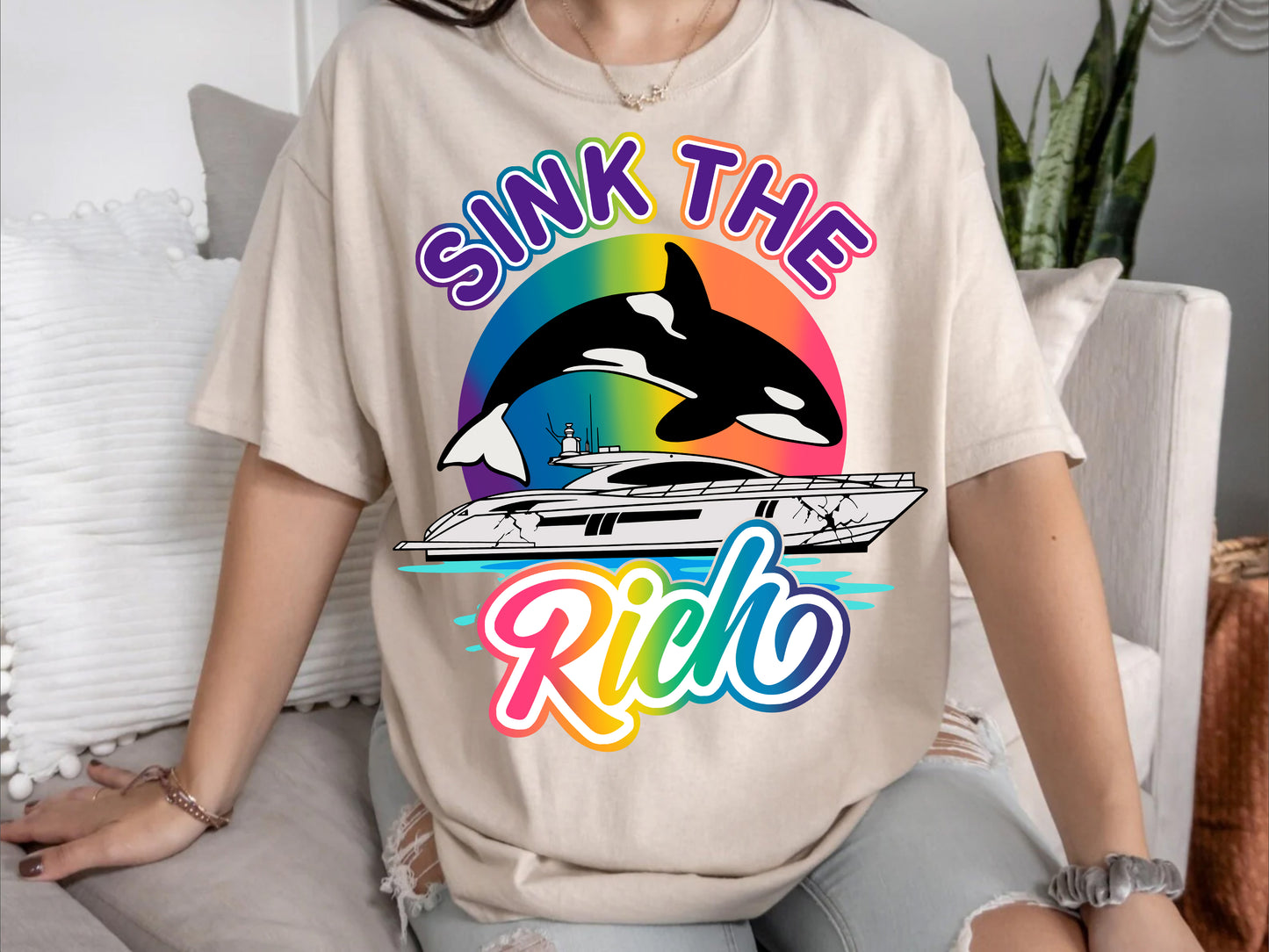 Funny Orca Sink The Rich Shirt