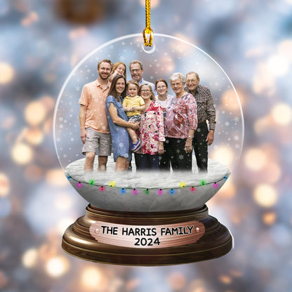 Custom Photo Snowball Ornament