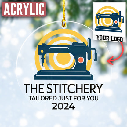 Custom Logo Company Photo Ornament