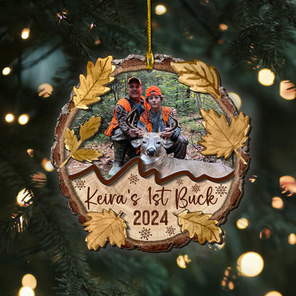 Custom Hunting Photo 2-Layer Wood Ornament