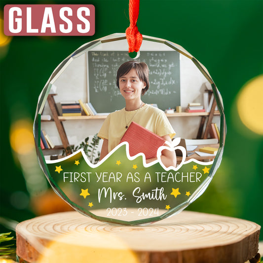 Custom Teacher Photo Ornament