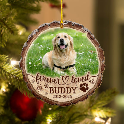 Custom Dog Memorial Wood Ornament