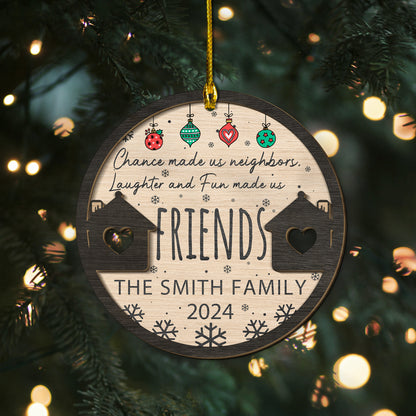 Custom Neighbor 2-Layer Wood Ornament