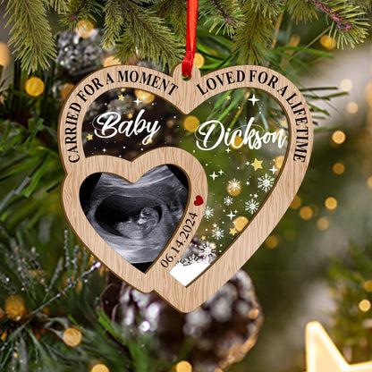 Custom Miscarriage Photo Wood and Acrylic Ornament