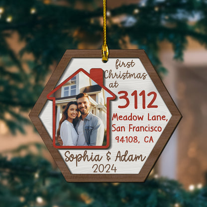 Custom New Home Photo 2-Layer Wood Ornament