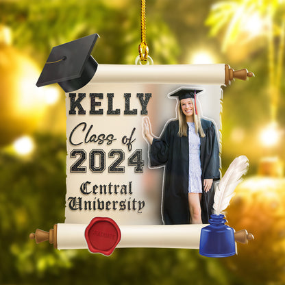 Custom Graduation Photo Ornament