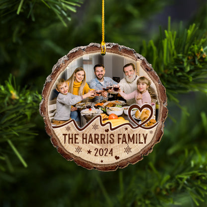 Custom Family Wood Slice Ornament