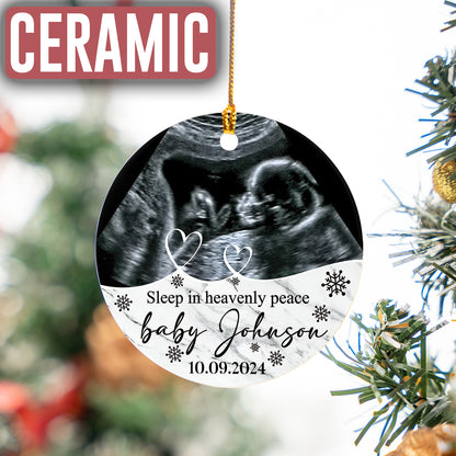 Custom Ultrasound Photo Memorial Ornament