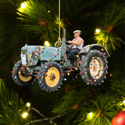 Custom Tractor Photo Ornament