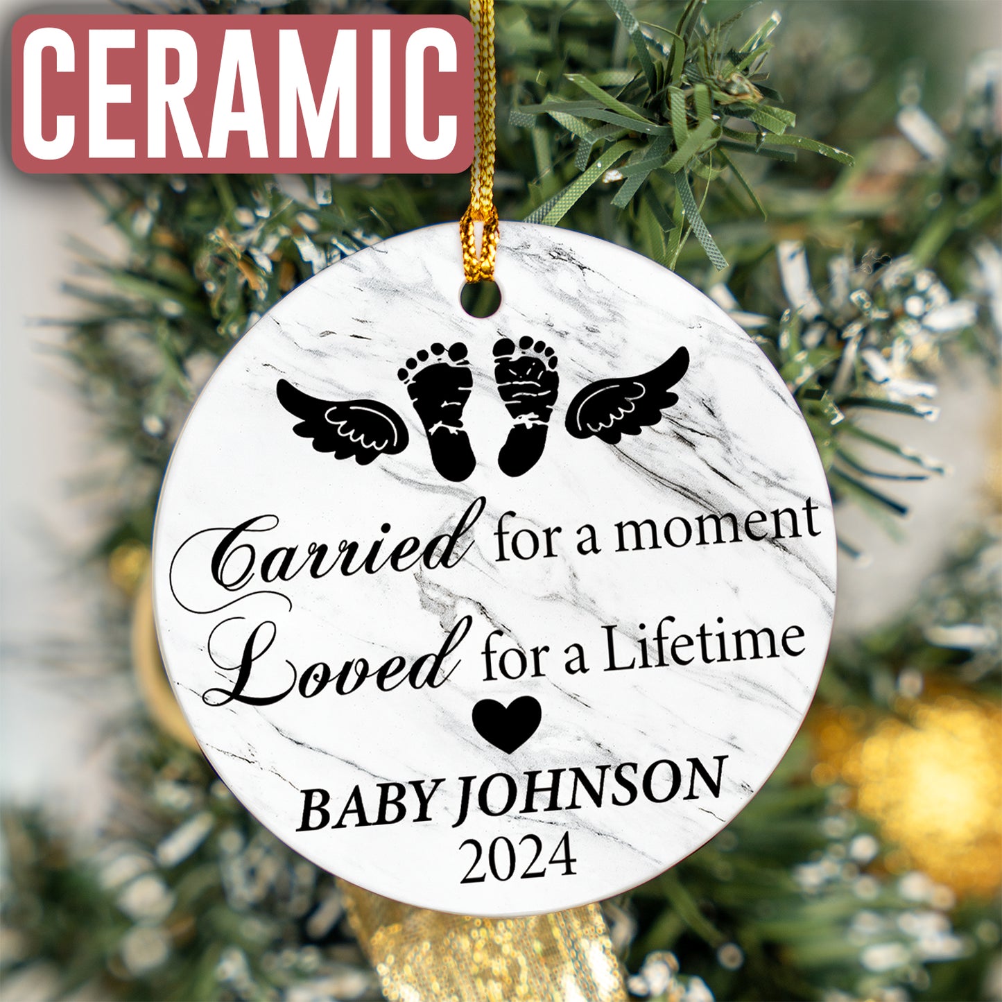 Custom Name Baby Memorial Ornament