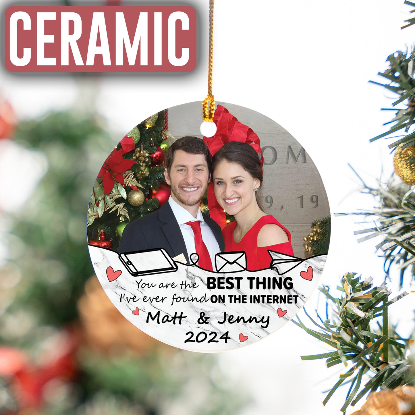 Custom Online Dating Photo Ornament