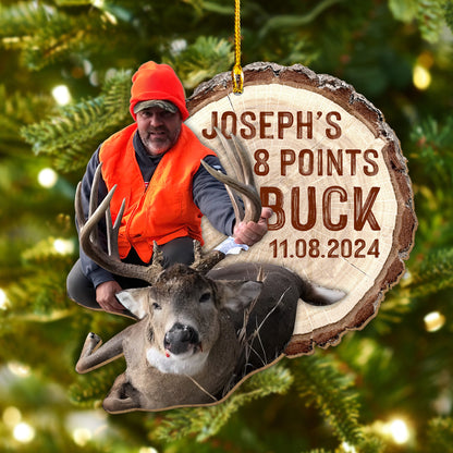 Custom Hunting Photo Wood Ornament