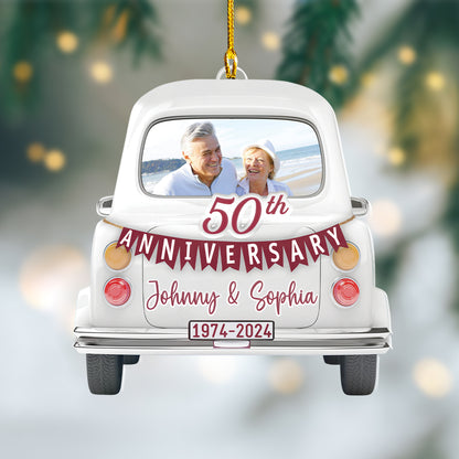 Custom 50th Anniversary Photo Ornament