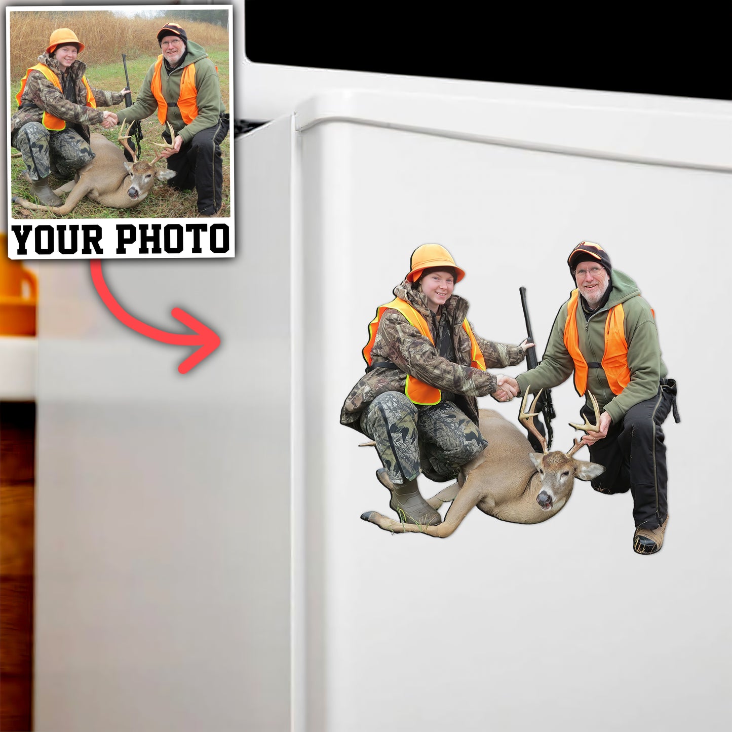 Custom Hunting Photo Magnet