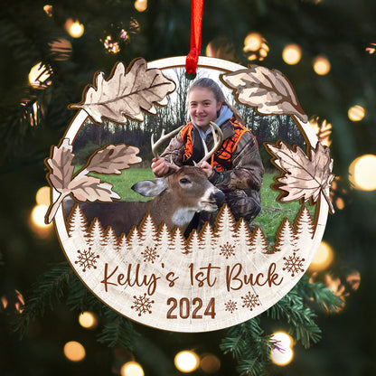 Custom Hunting Photo Wood and Acrylic Ornament