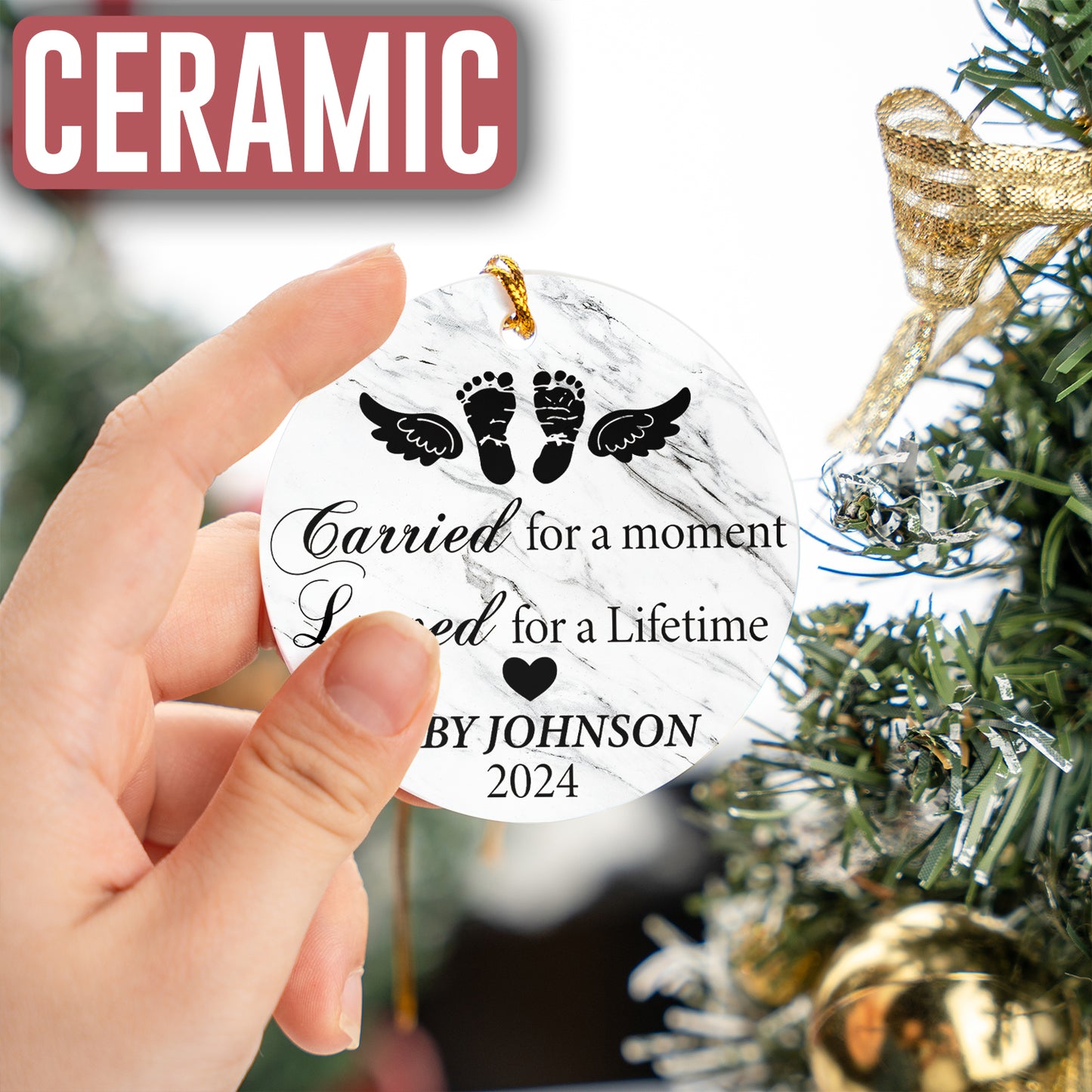 Custom Name Baby Memorial Ornament