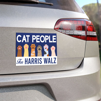 Cat People For Harris Walz Magnet