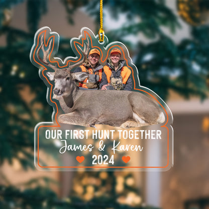 Custom Couple Hunting Photo Acrylic Ornament