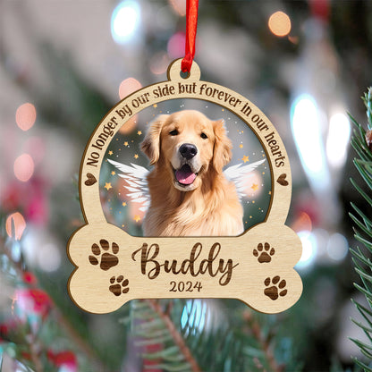 Custom Dog Memorial Photo Wood and Acrylic Ornament