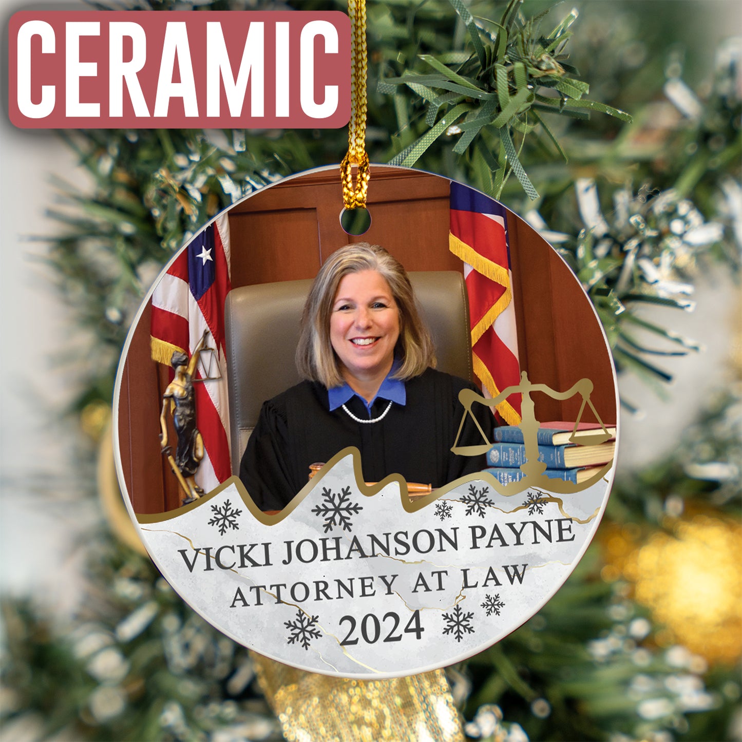 Custom Attorney Photo Ornament