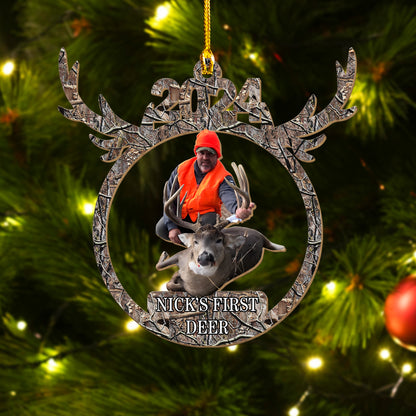 Custom Hunting Photo Wood Ornament